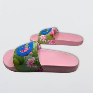 Gucci x Ken Scott Rubber Infinity Zia Floral Slide Sandals Multicolor 42 NIB